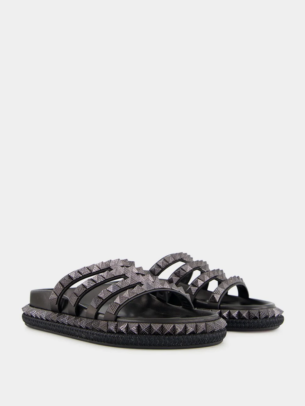 Pyra Hallulila Black Waxed Calf Leather Rope Mules - Image 5