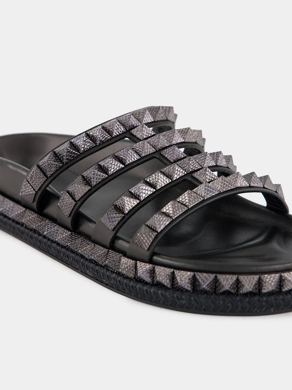 Pyra Hallulila Black Waxed Calf Leather Rope Mules - Image 9