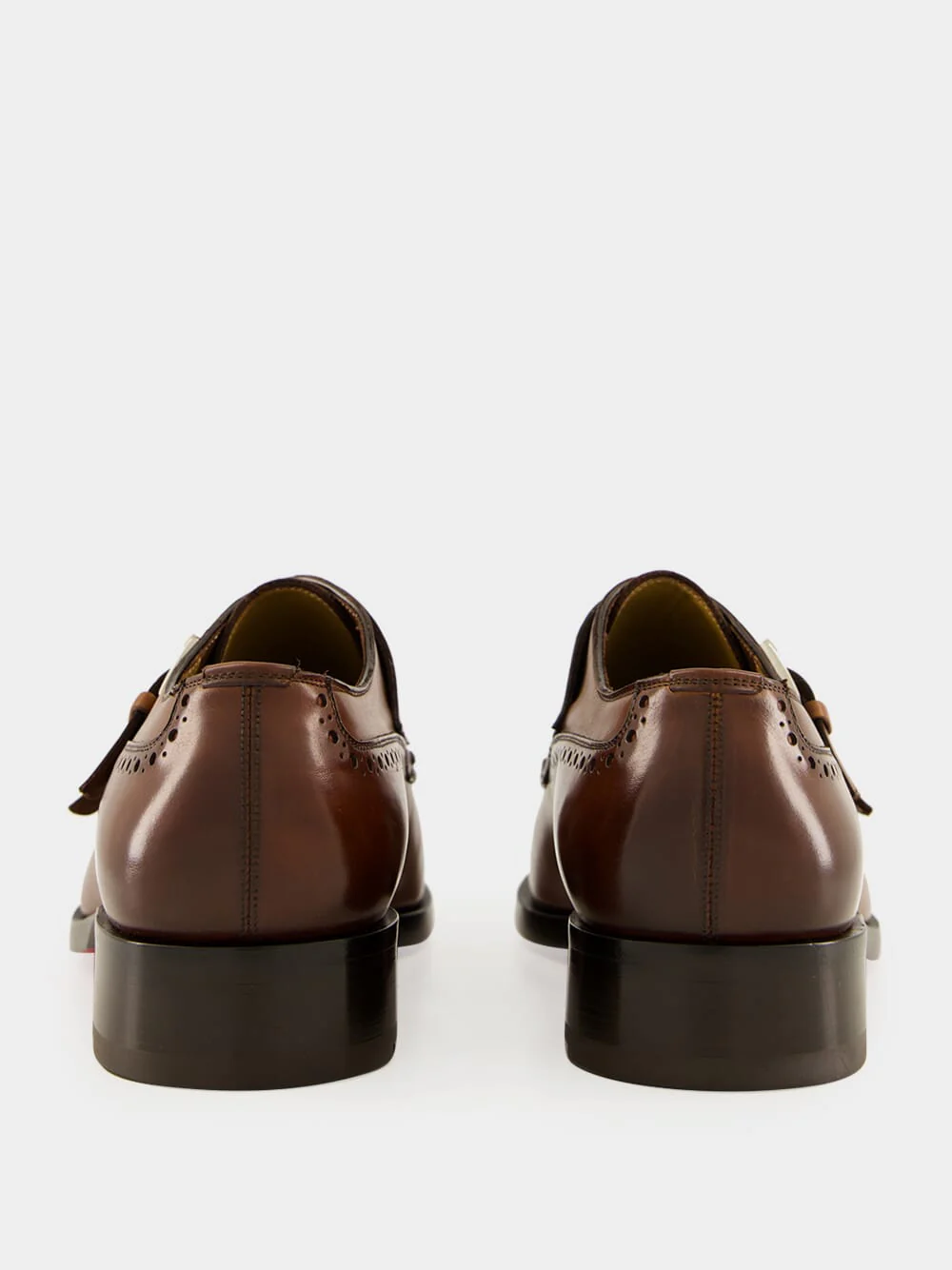 Sartok Monk Strap Havane Patina Leather Shoes - Image 5