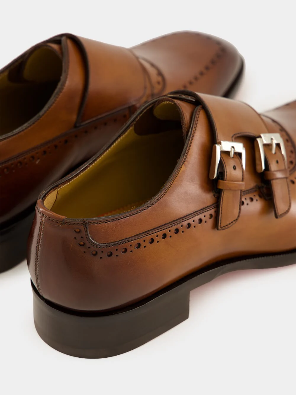 Sartok Monk Strap Havane Patina Leather Shoes - Image 6