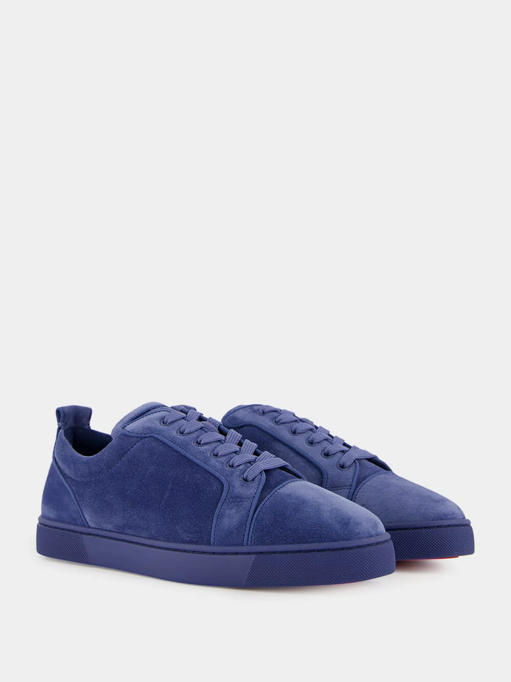 Blue Louis Orlato Denim Velours Suede Sneakers - Image 3