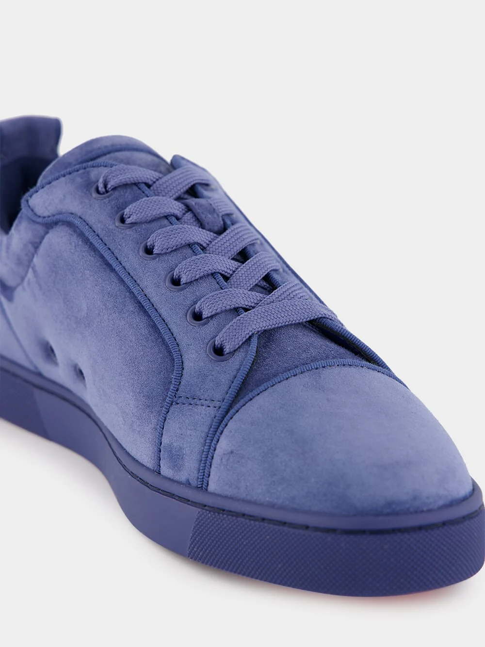 Blue Louis Orlato Denim Velours Suede Sneakers - Image 6