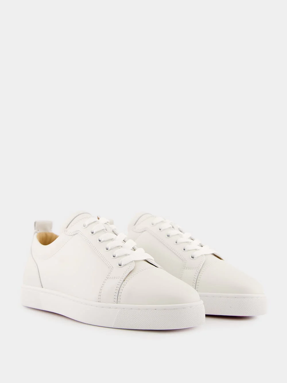Louis Junior Flat Sneakers in White Calf Leather - Image 3