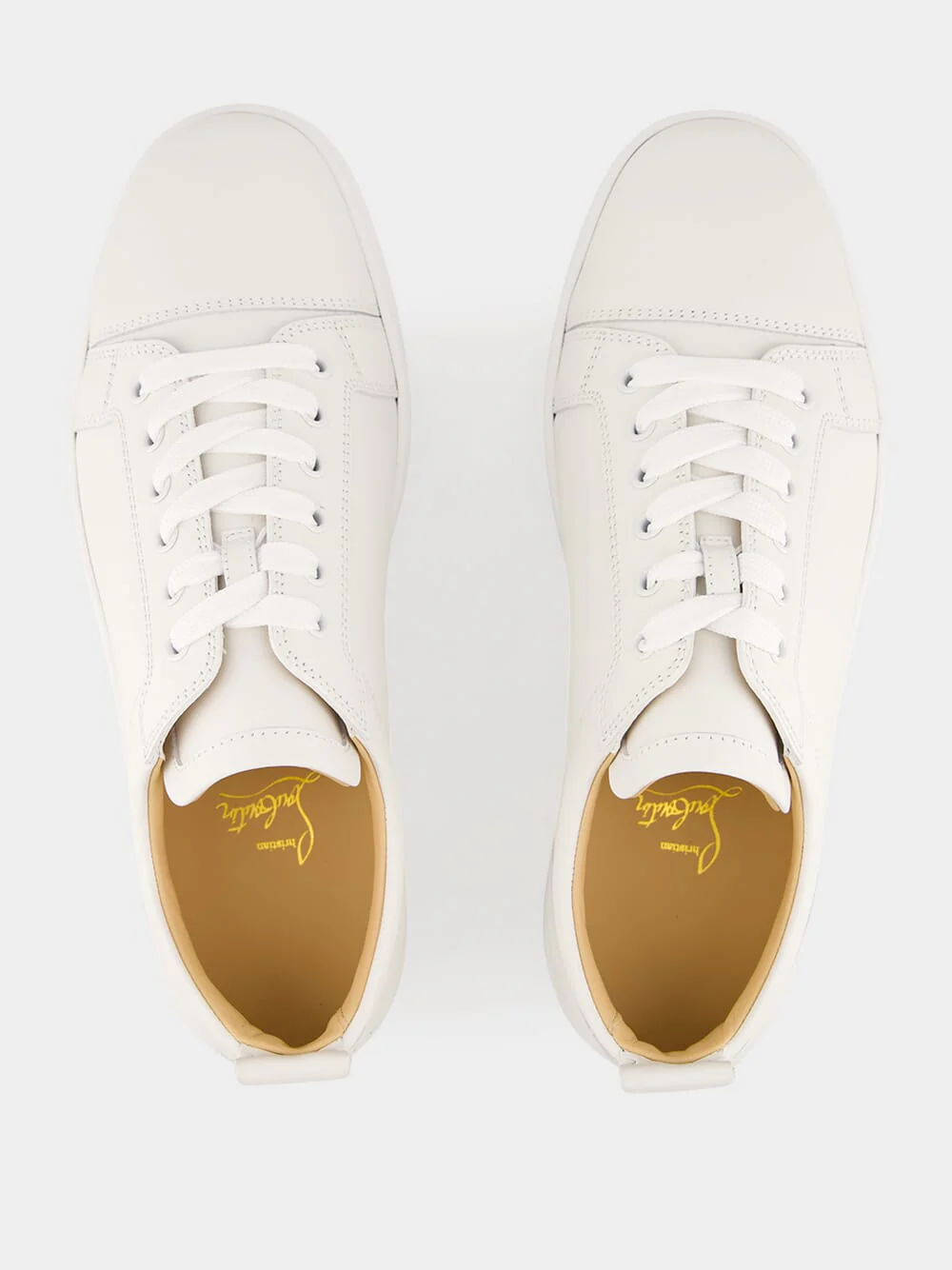 Louis Junior Flat Sneakers in White Calf Leather - Image 4