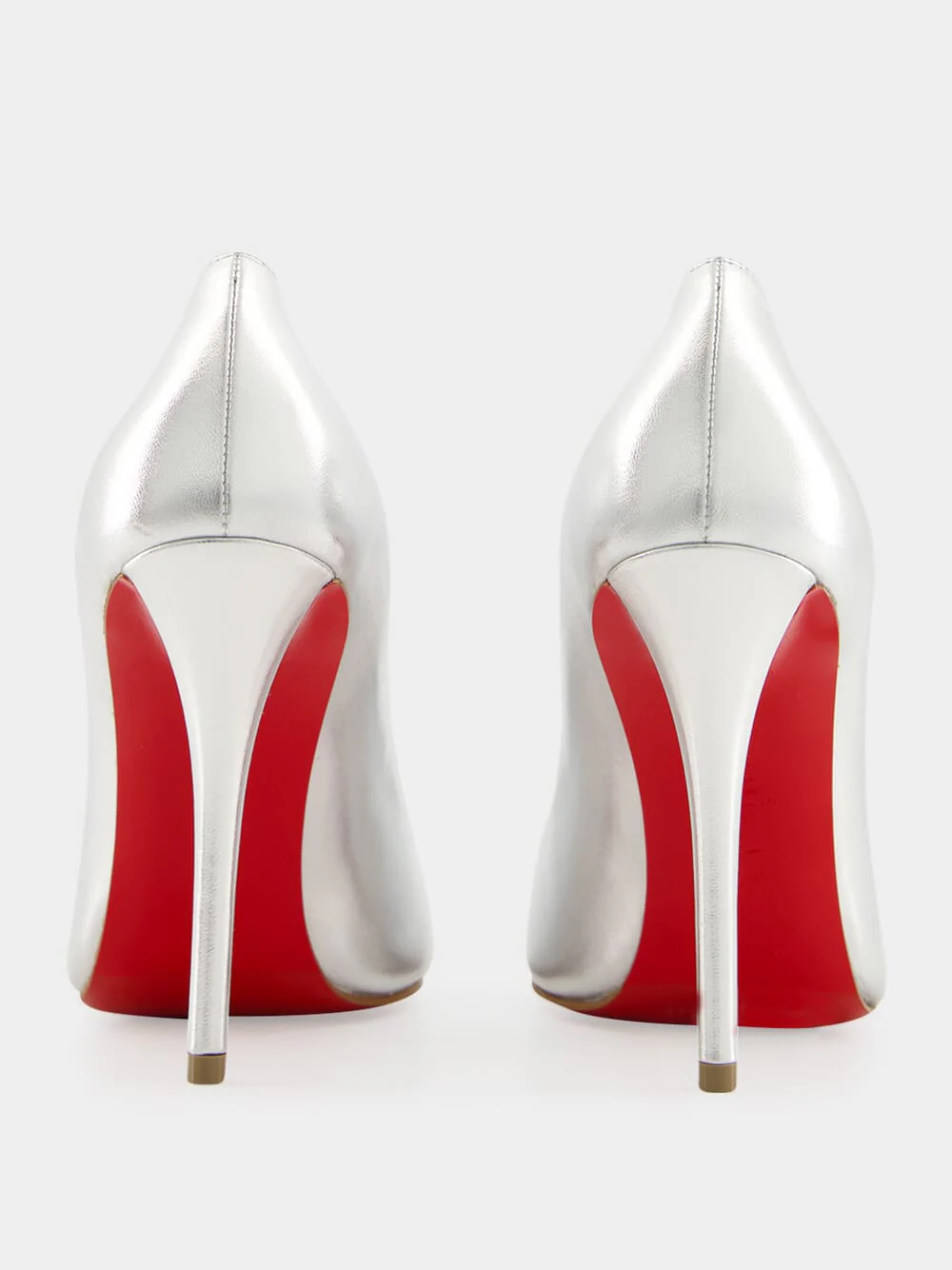 Silver Miss Z 100 Laminato Leather Pumps - Image 6