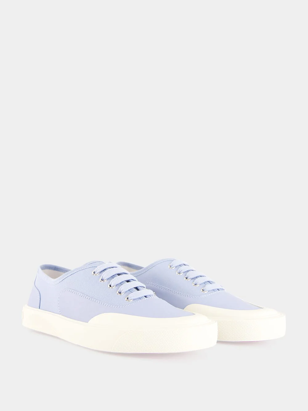 Pastel Blue Tactical Skate Leather Sneakers - Image 3