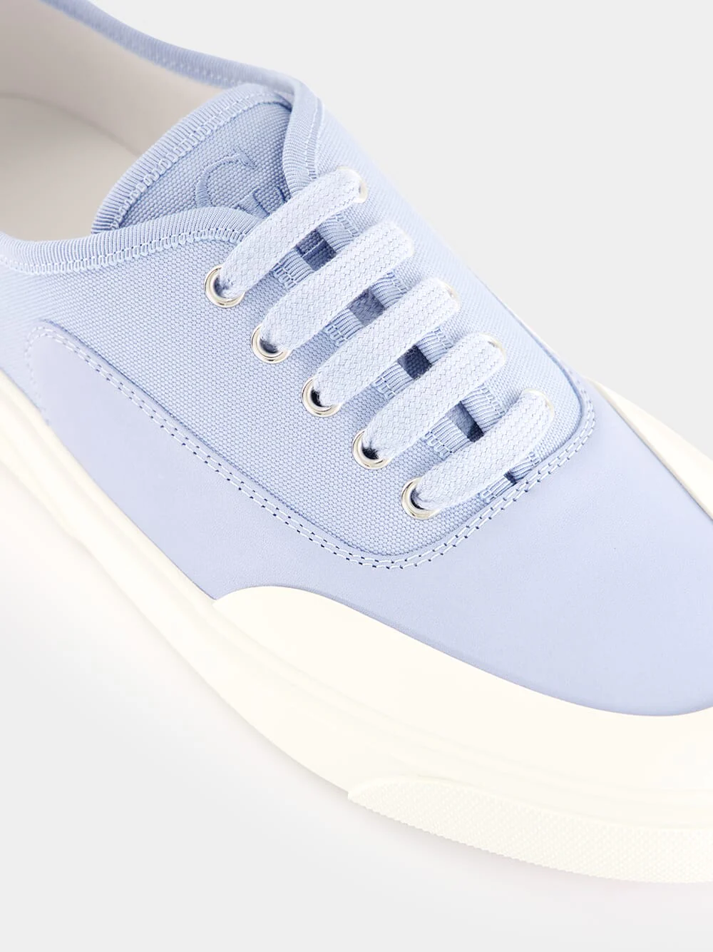 Pastel Blue Tactical Skate Leather Sneakers - Image 7