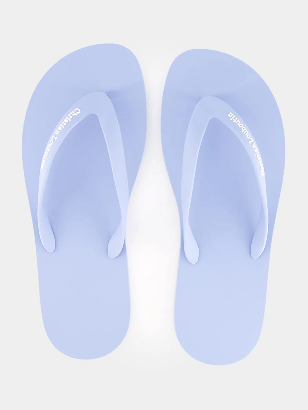 Pastel Blue Rubber Thongs - Image 4