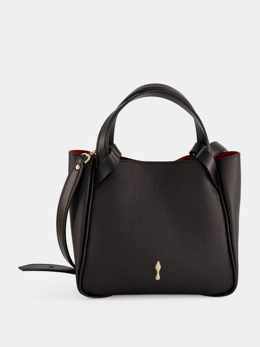 Black Bettina Mini Grained Leather Tote Bag