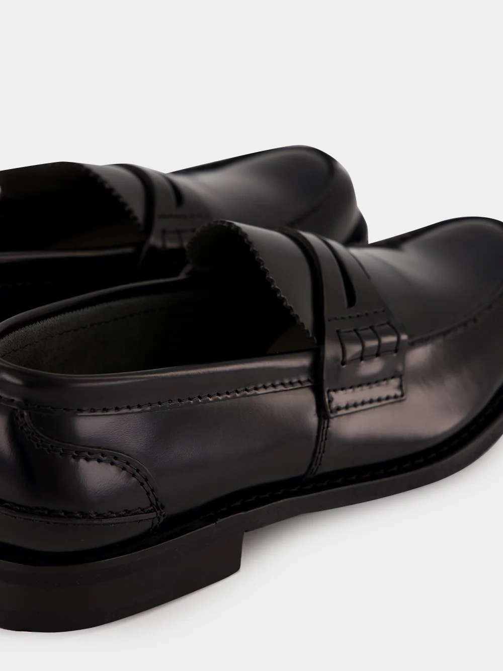 Black Pembrey Leather Loafers - Image 6