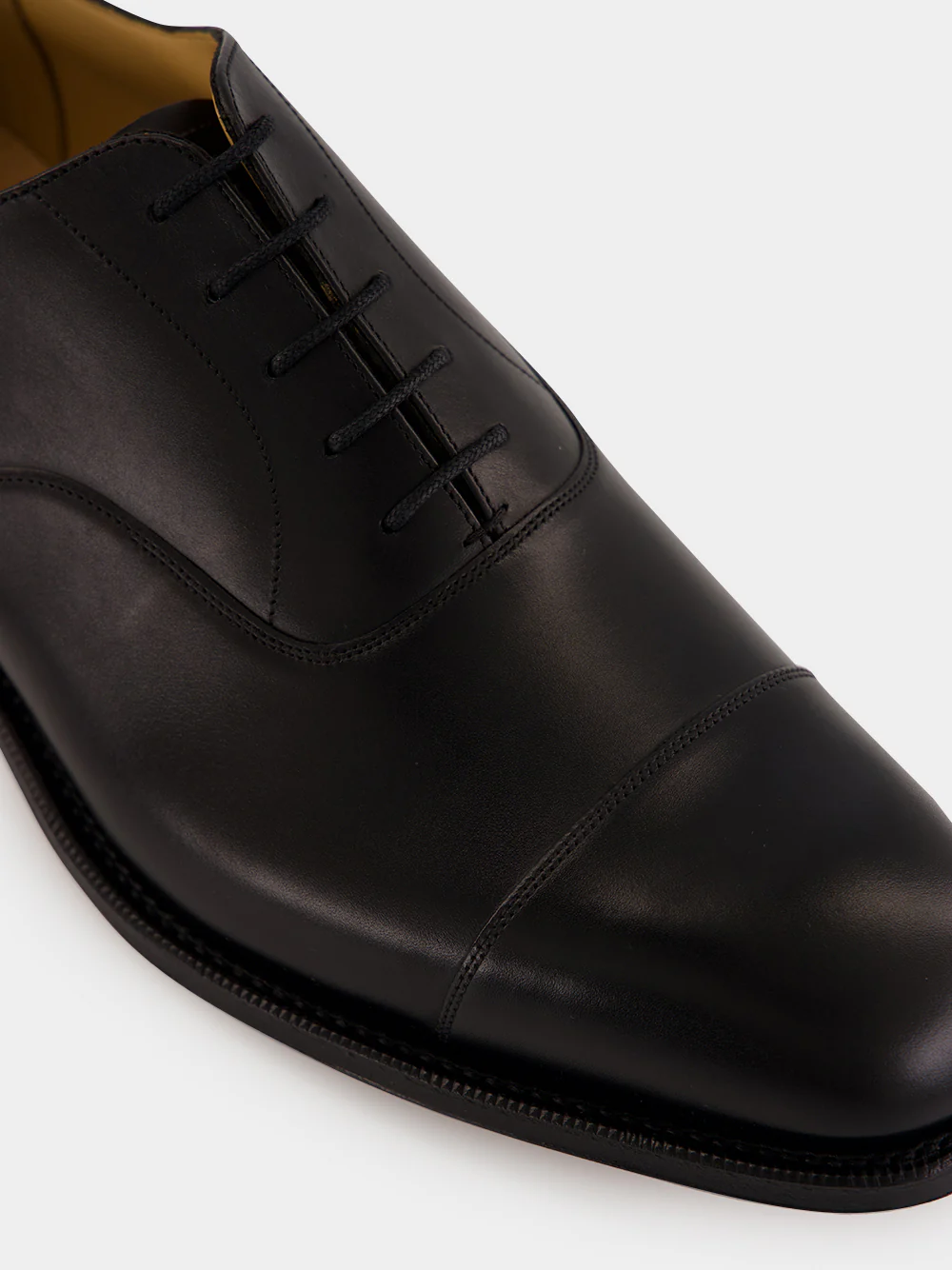 Black Consul Leather Oxford Shoes - Image 7
