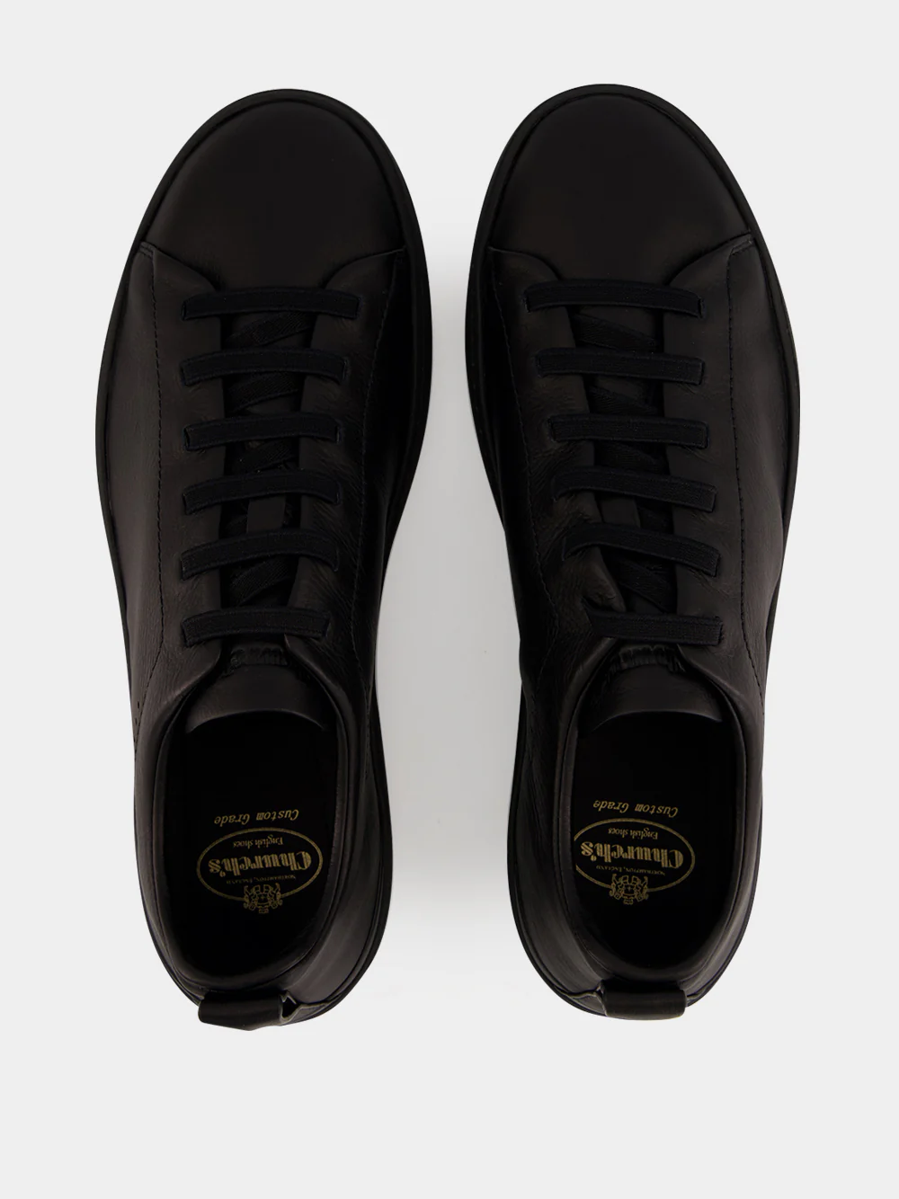 Black Rochdale Leather Low-Top Sneakers - Image 4