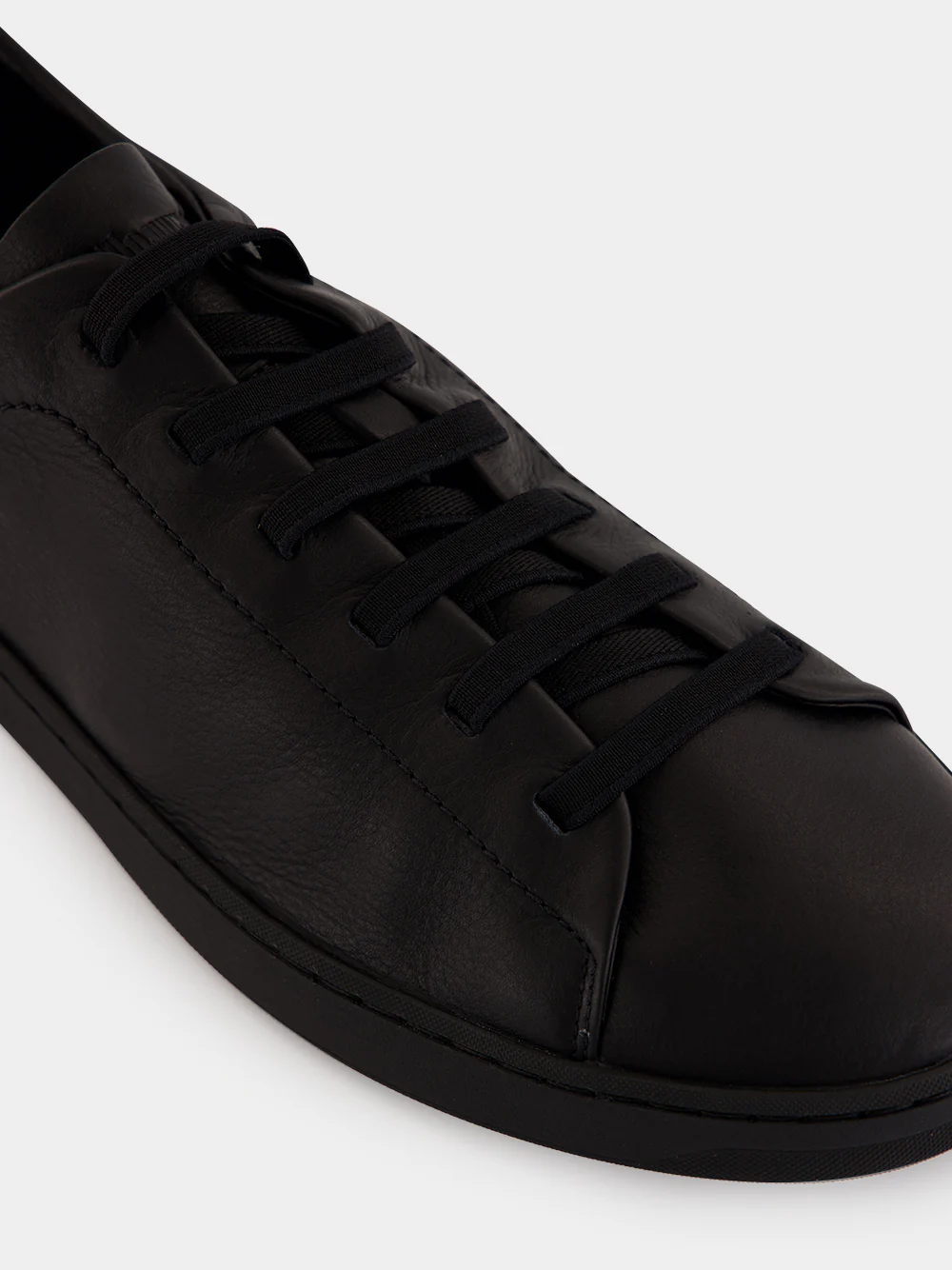 Black Rochdale Leather Low-Top Sneakers - Image 7