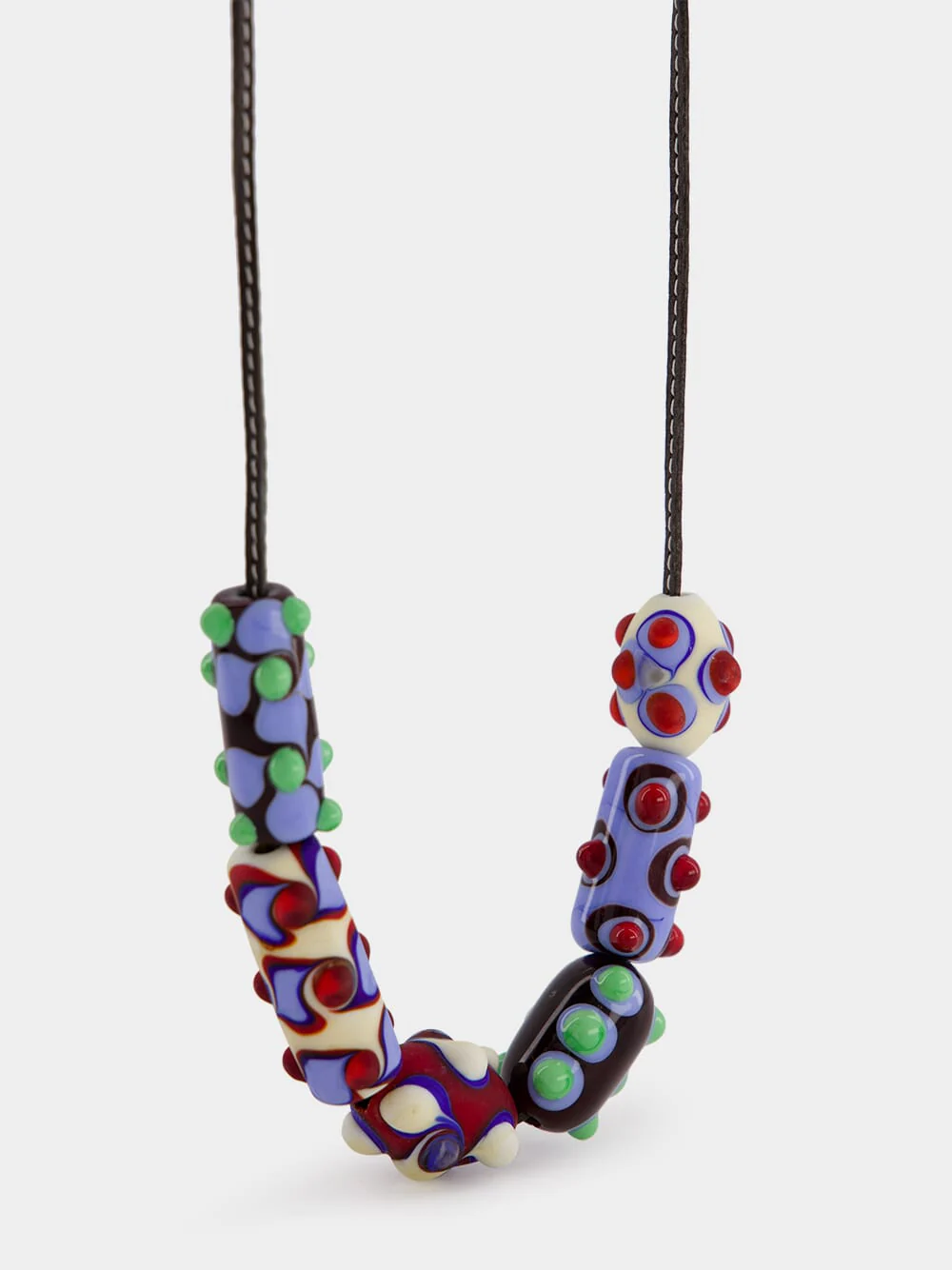 Beatle Beaded Leather Necklace - Image 2