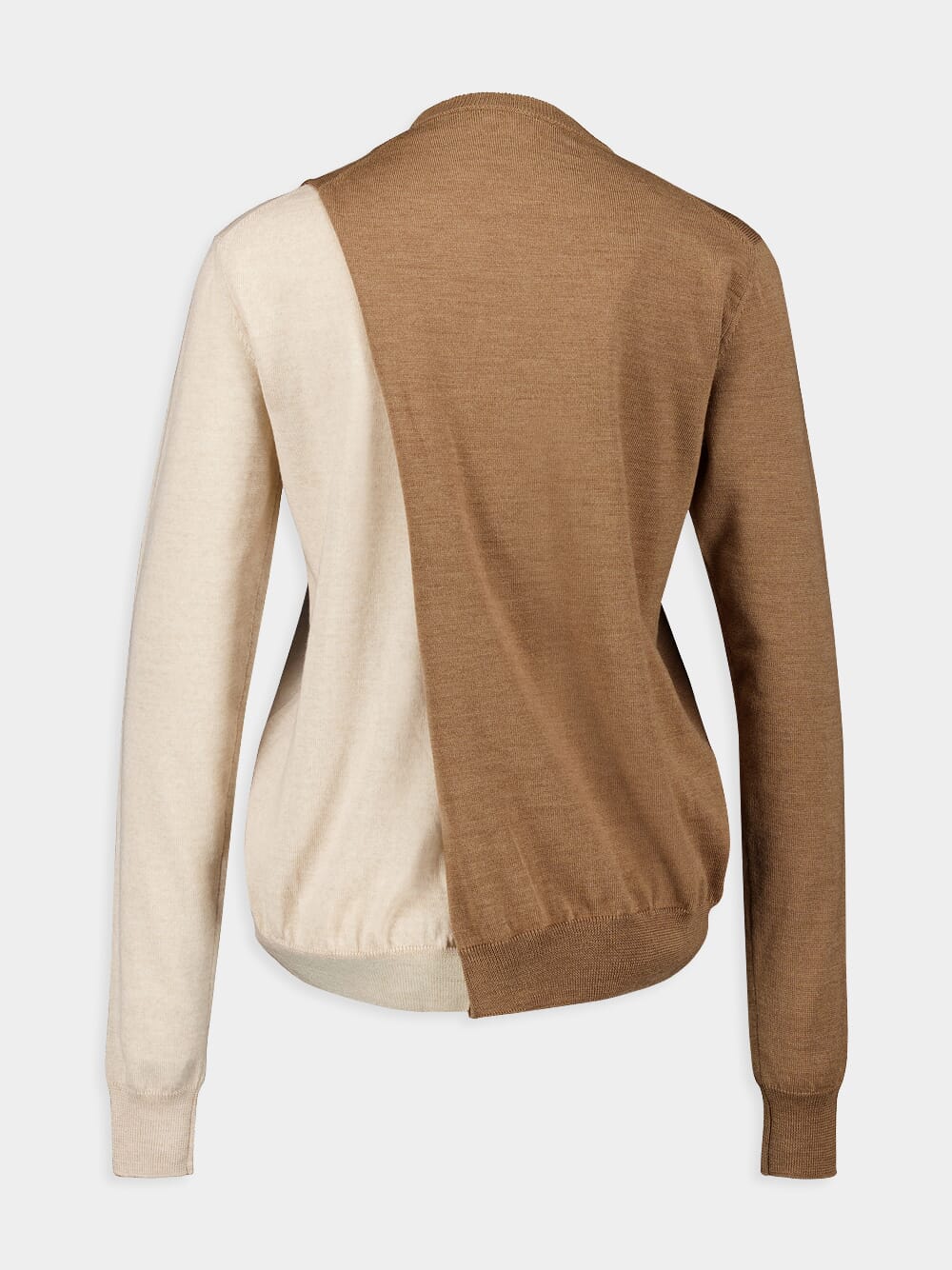Contrast Panel Wool Sweater - Image 3