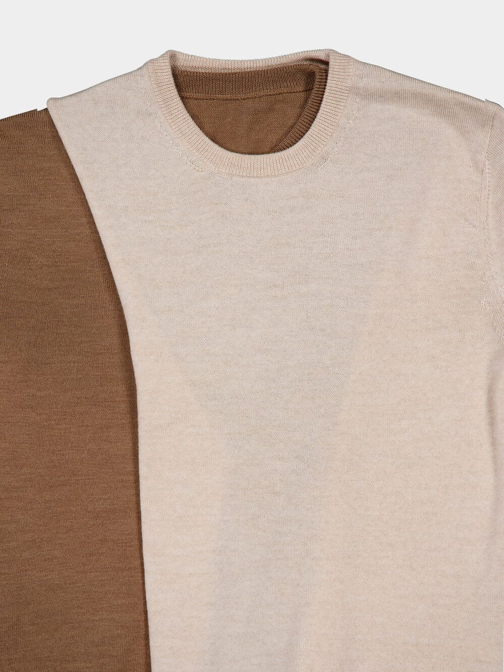 Contrast Panel Wool Sweater - Image 5