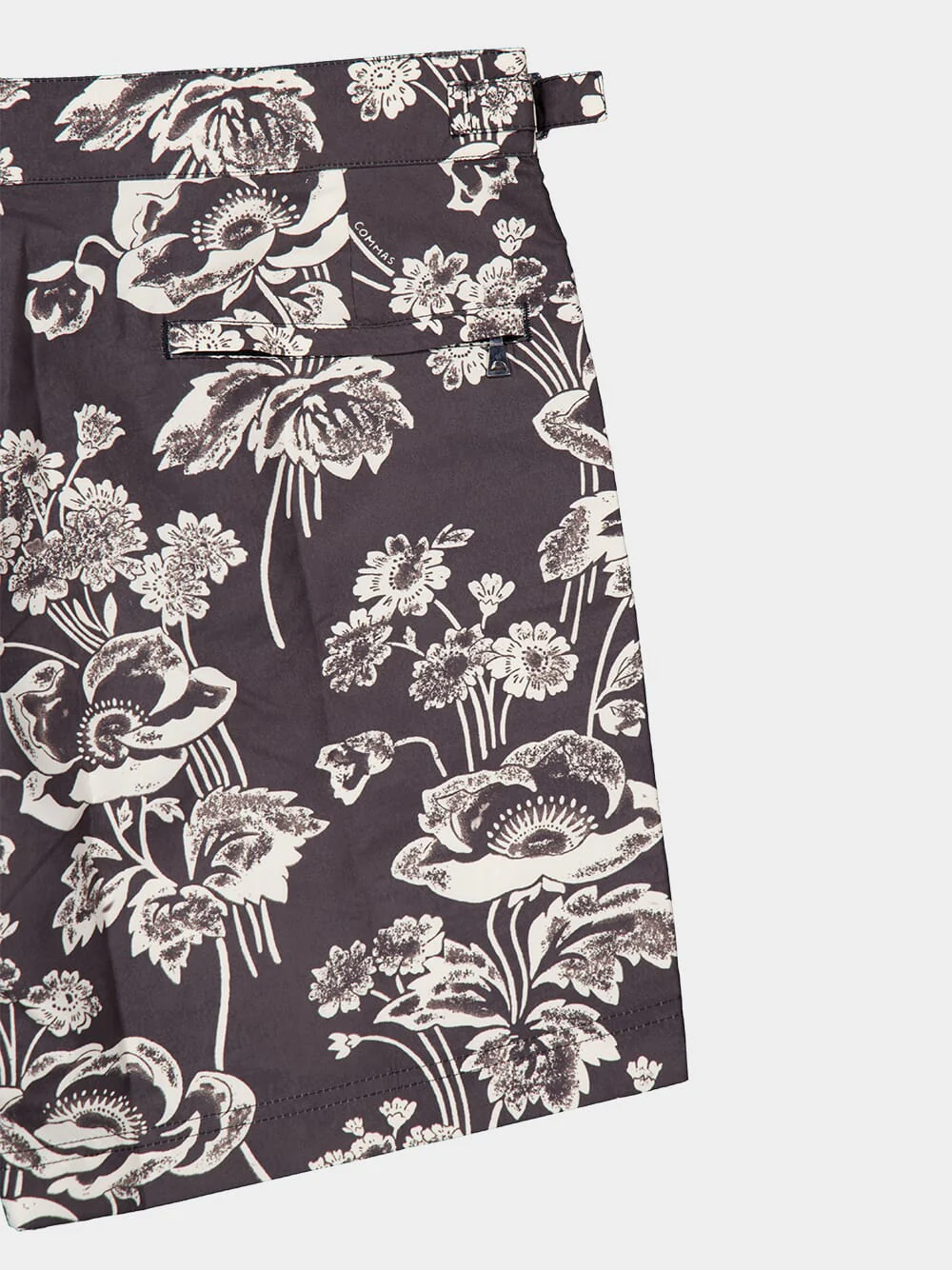 Black Peony Print Swim Shorts - Image 4