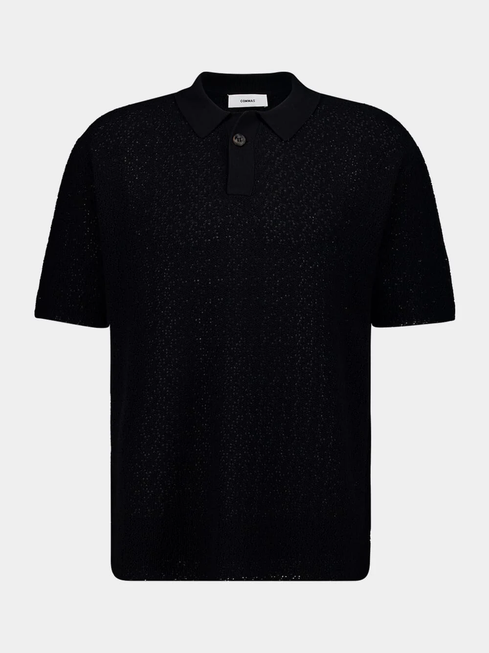 Black Polo Knit Cotton