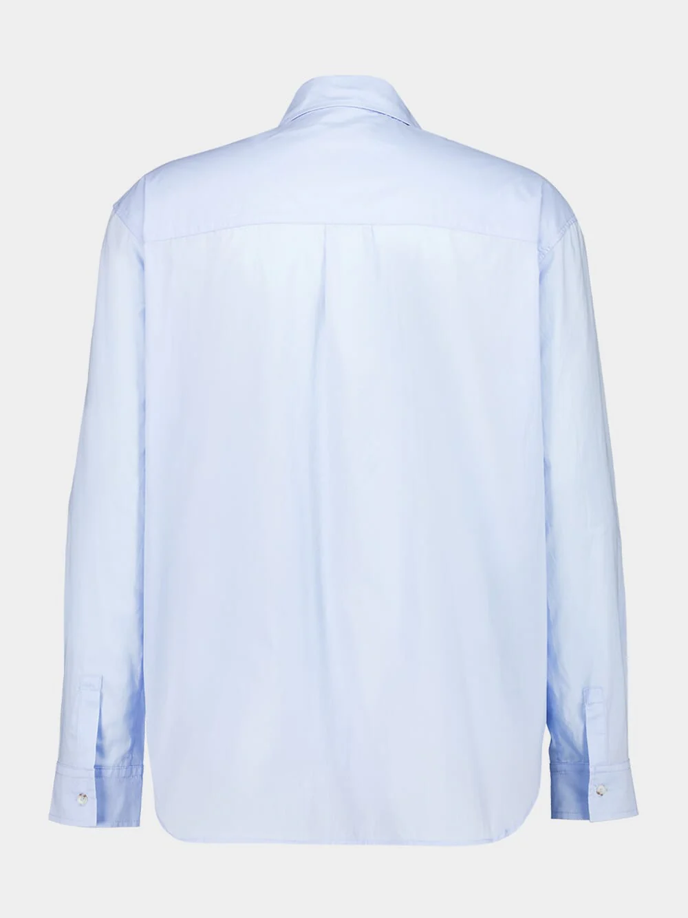 Blue Embroidered Cotton Voile Shirt - Image 2