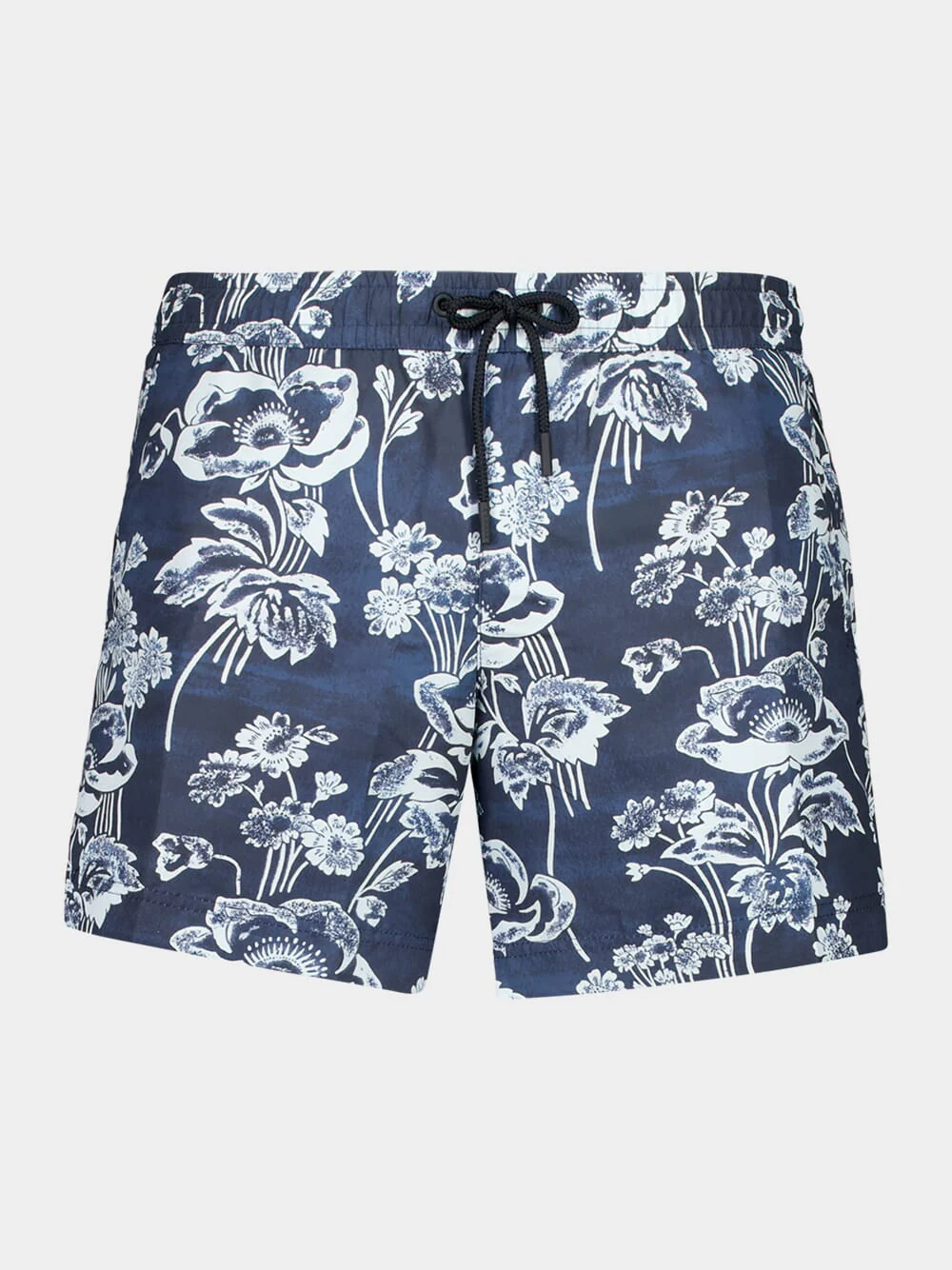 Blue Peony Print Swim Shorts