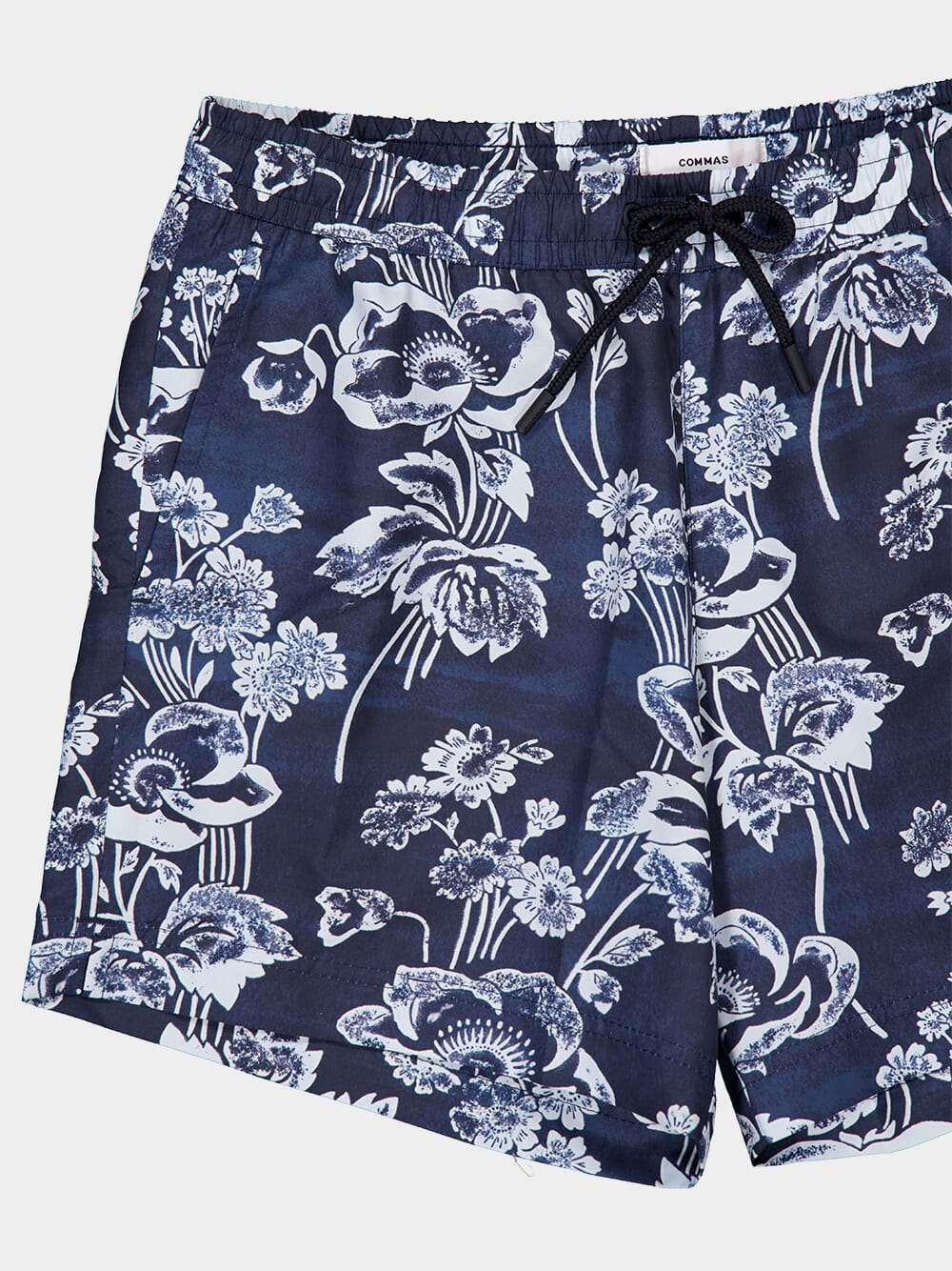 Blue Peony Print Swim Shorts - Image 3