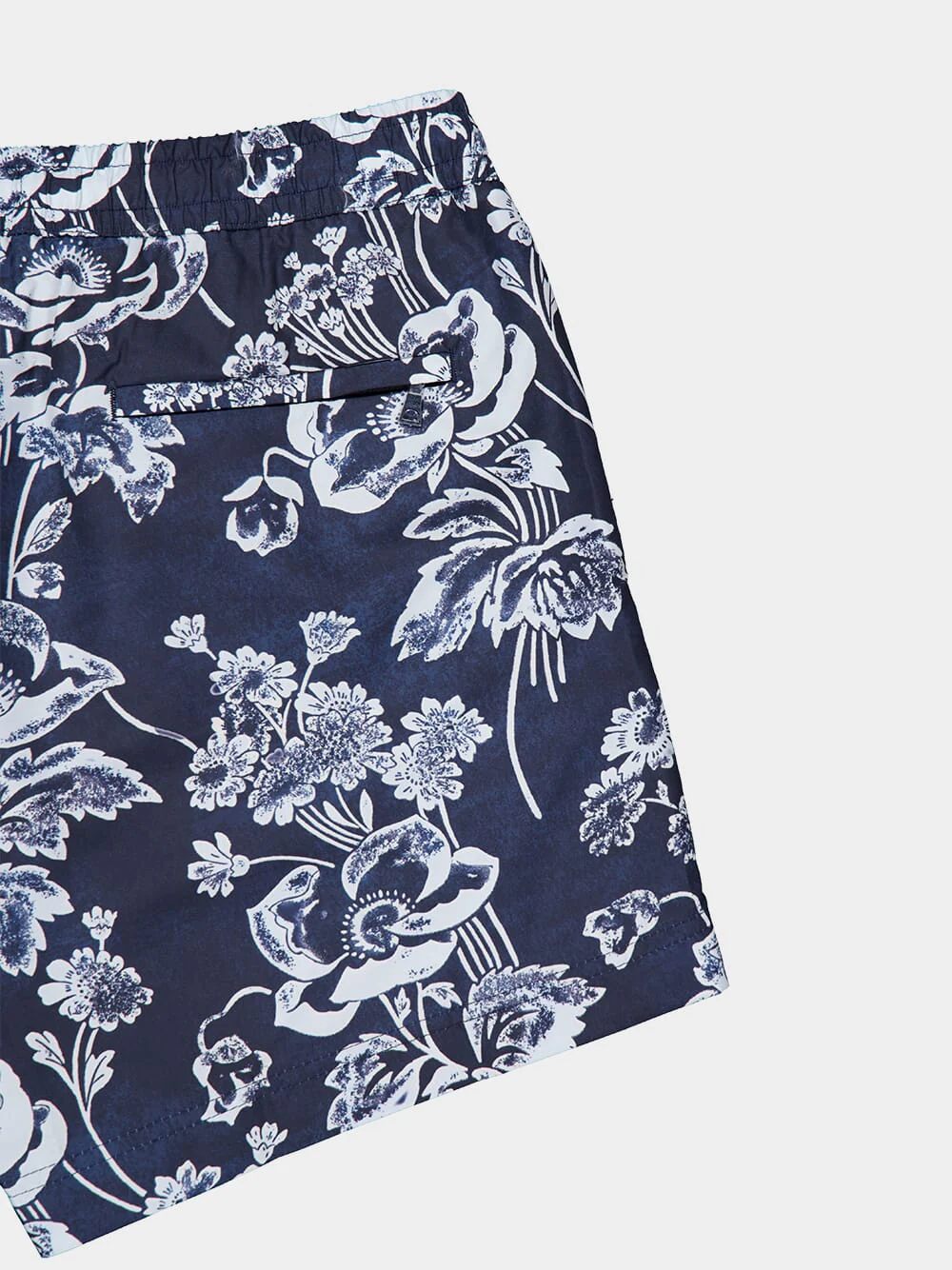 Blue Peony Print Swim Shorts - Image 4