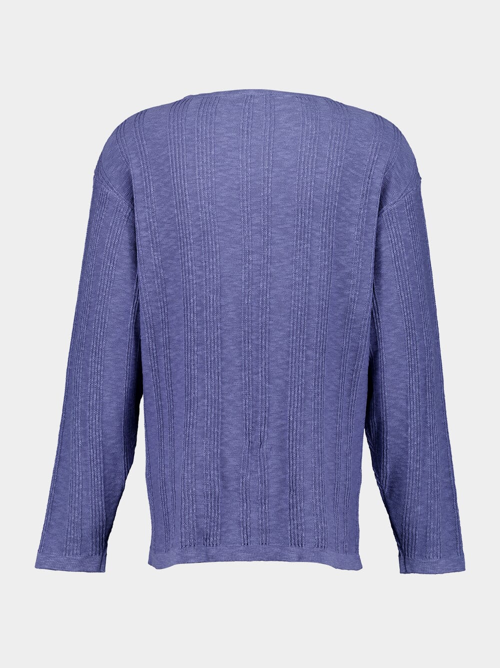 Blue Linen Cotton Sweater - Image 3