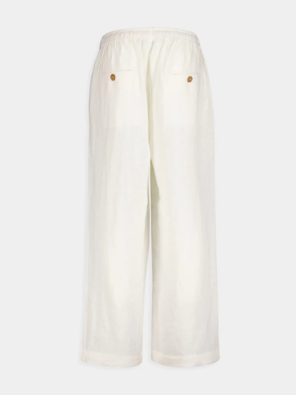 White Linen Lounge Pants - Image 2