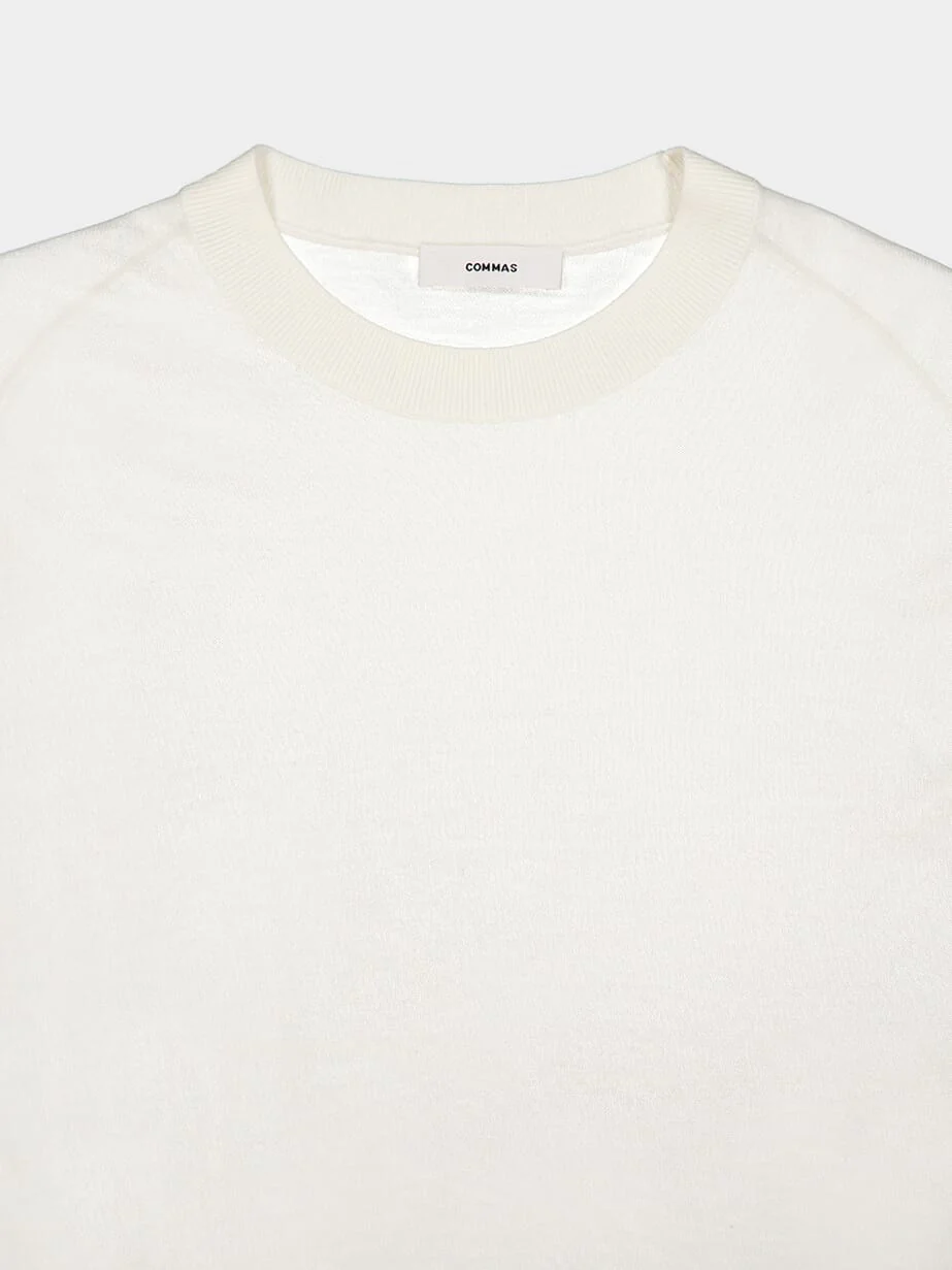 White Merino Wool Jumper - Image 3
