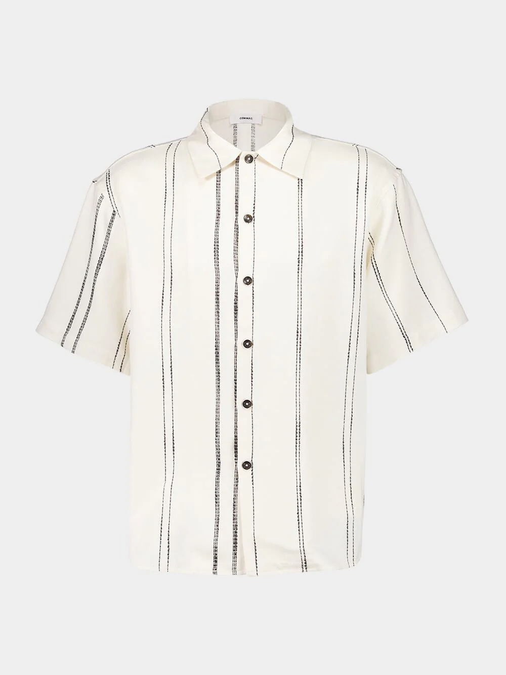 Cream Woven Stripe Boxy Shirt