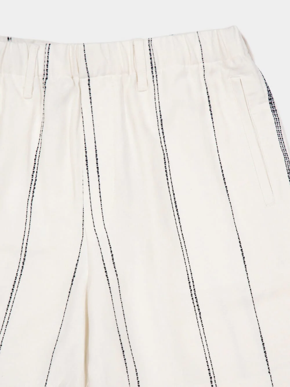 Cream Woven Stripe Resort Shorts - Image 5