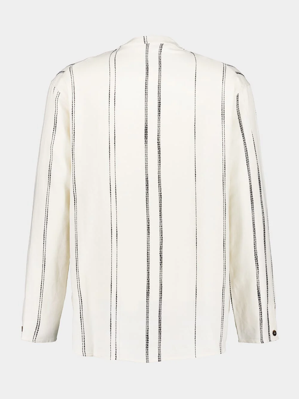 Cream Woven Stripe Shirt - Image 3