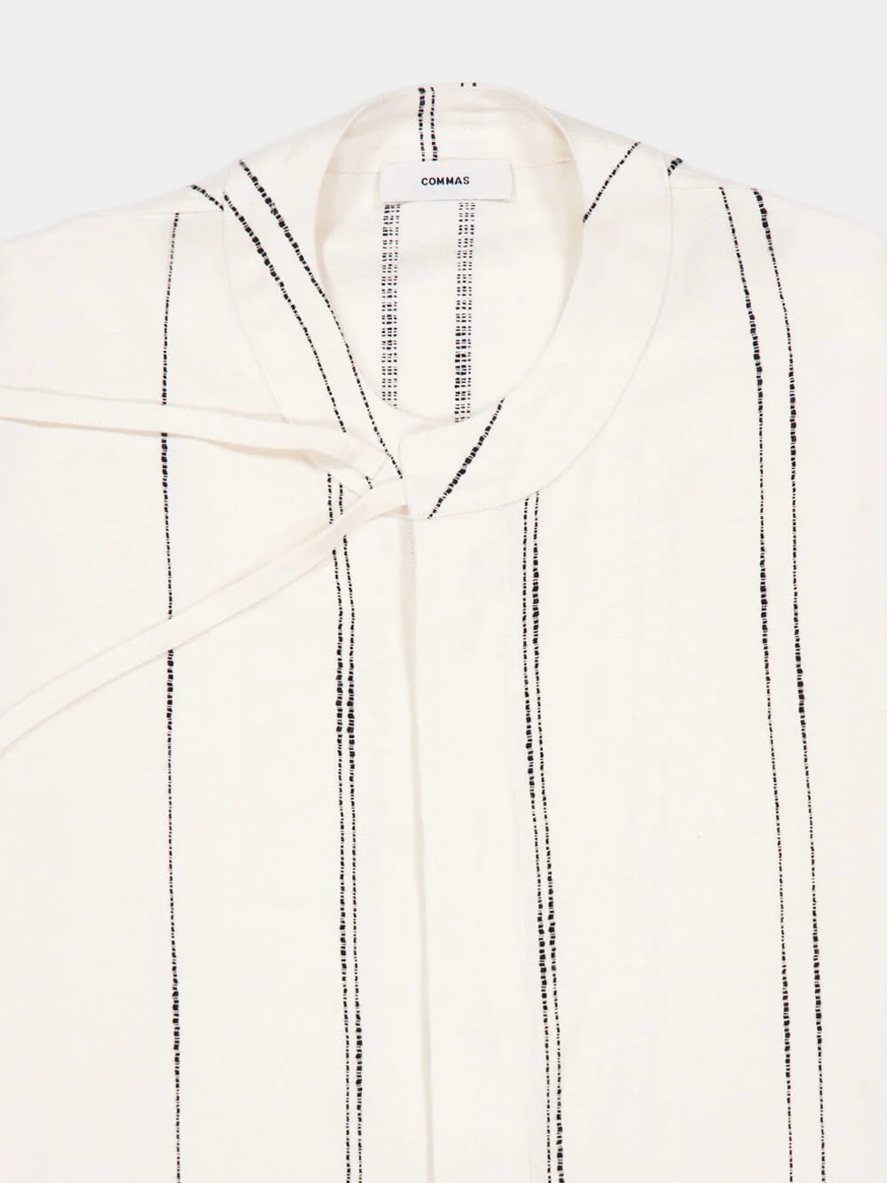 Cream Woven Stripe Shirt - Image 4