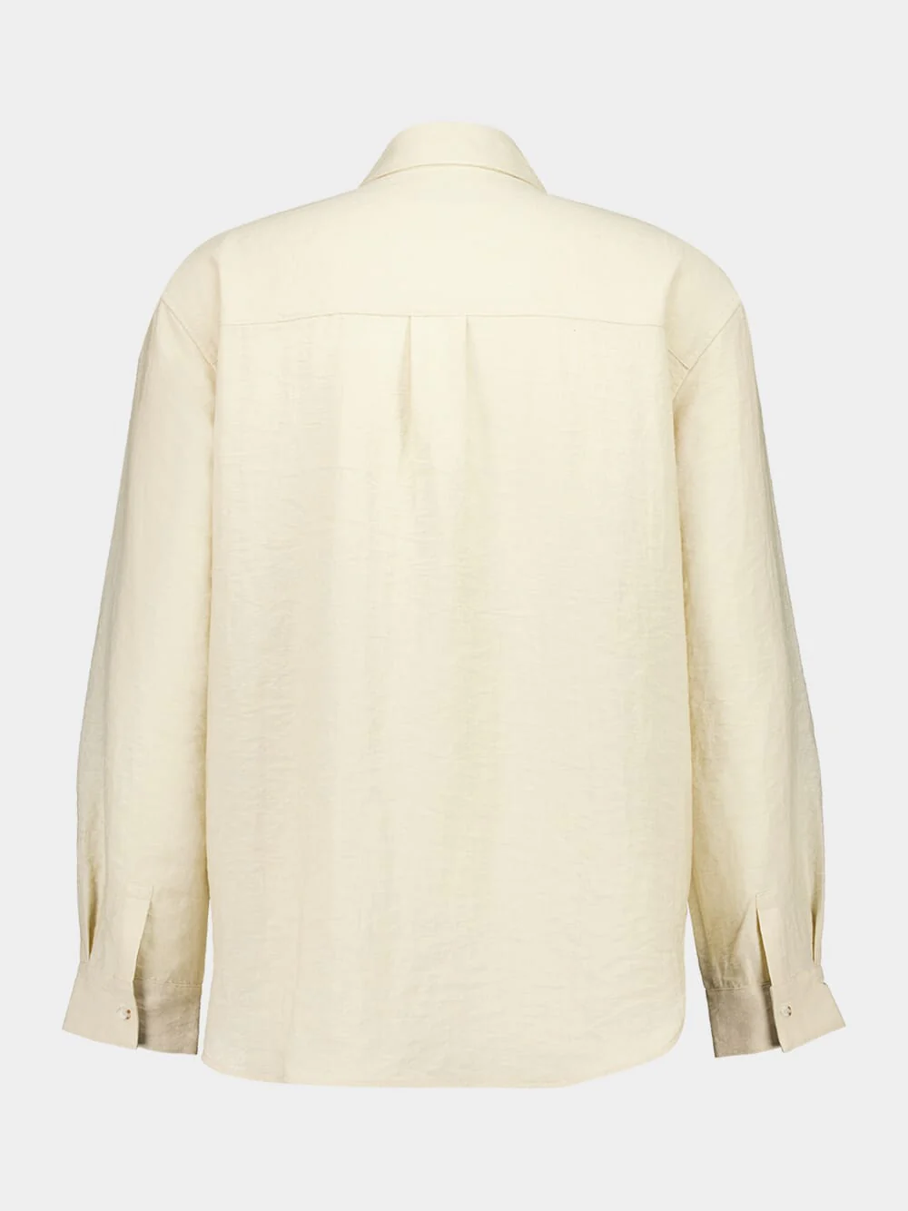 Dark Cream Embroidered Cotton Shirt - Image 2