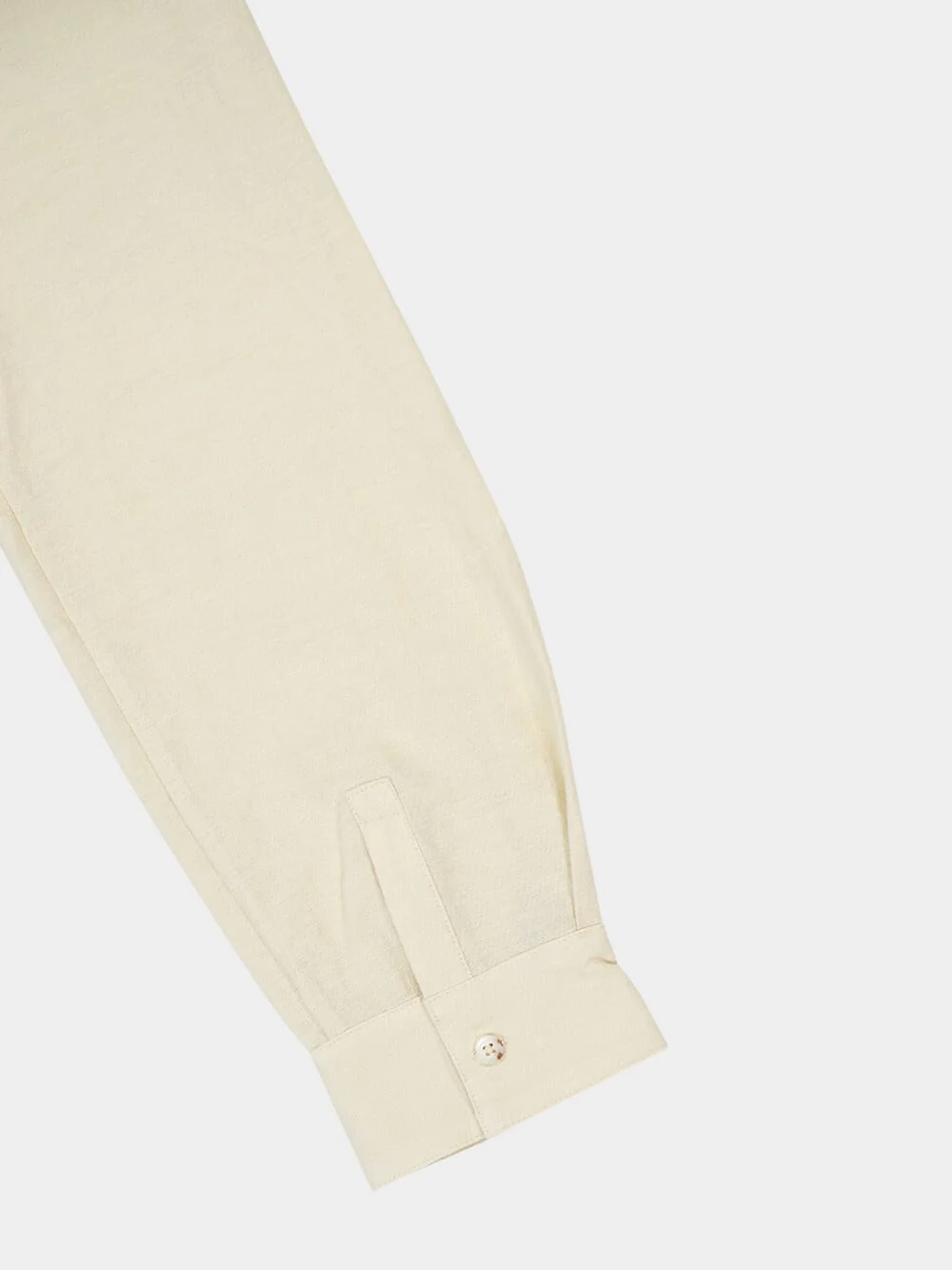 Dark Cream Embroidered Cotton Shirt - Image 5