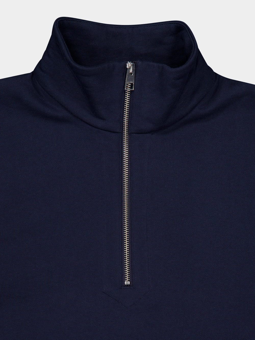 Midnight Navy Jersey Quarter Zip Sweater - Image 3