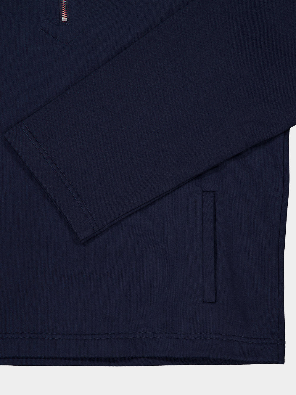 Midnight Navy Jersey Quarter Zip Sweater - Image 4