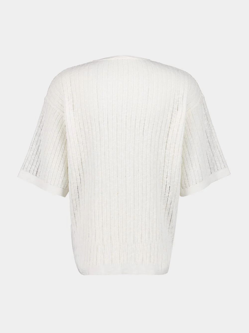 Off-White Pointelle Knit T-Shirt - Image 3
