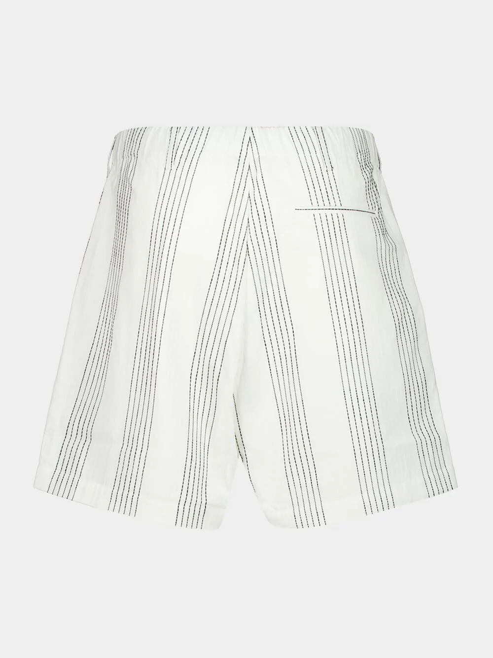 Off-White Textured Stripe Resort Shorts - Image 2