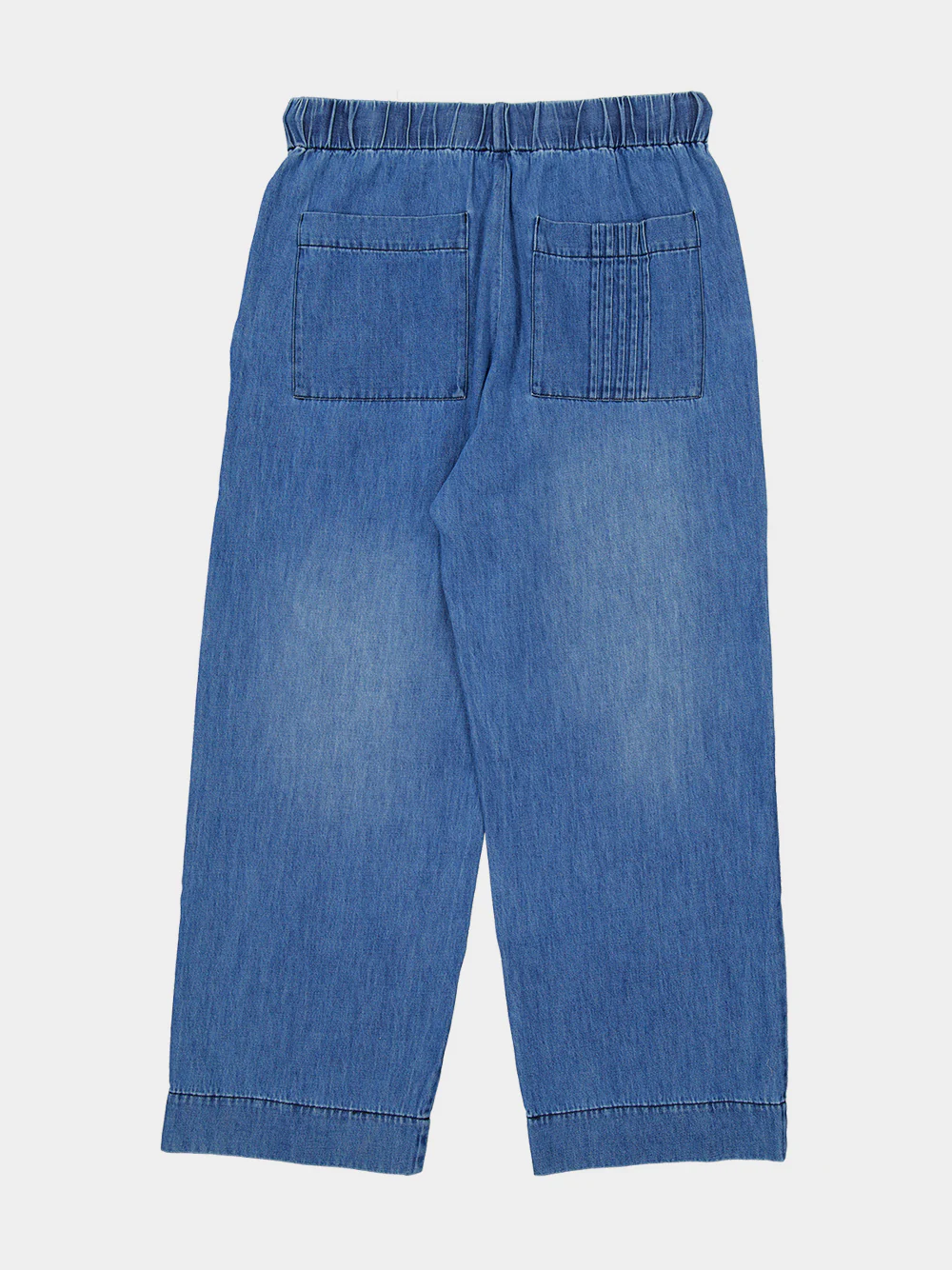 Denim Blue Cotton Hemp Trousers - Image 7