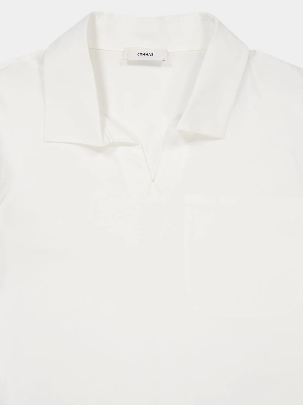 White Long Sleeve Smock Cotton Shirt - Image 3