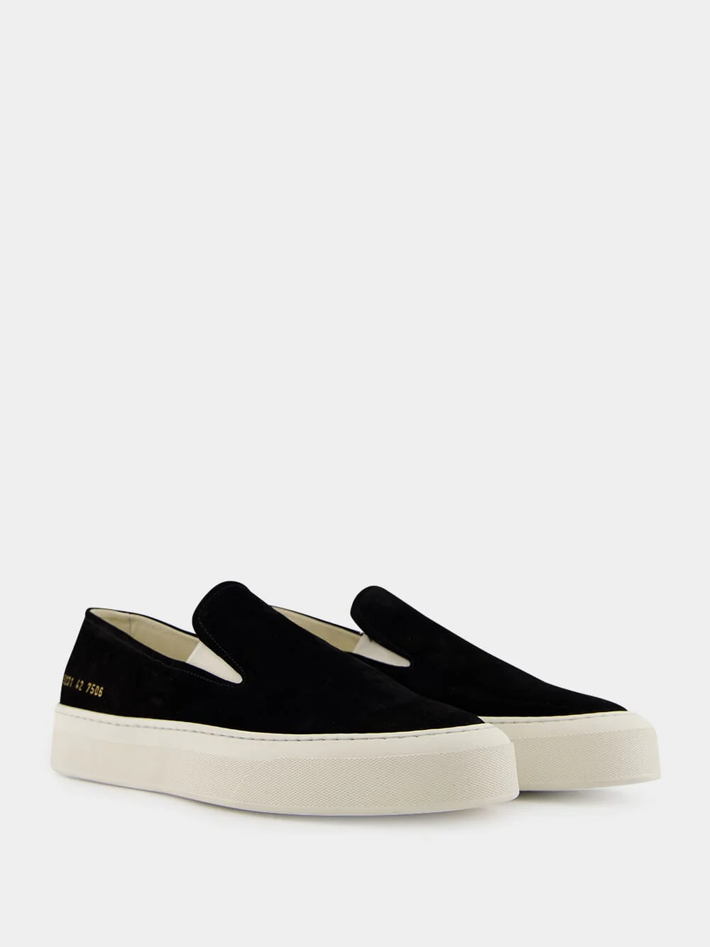 Black Suede Slip-On Sneakers - Image 3
