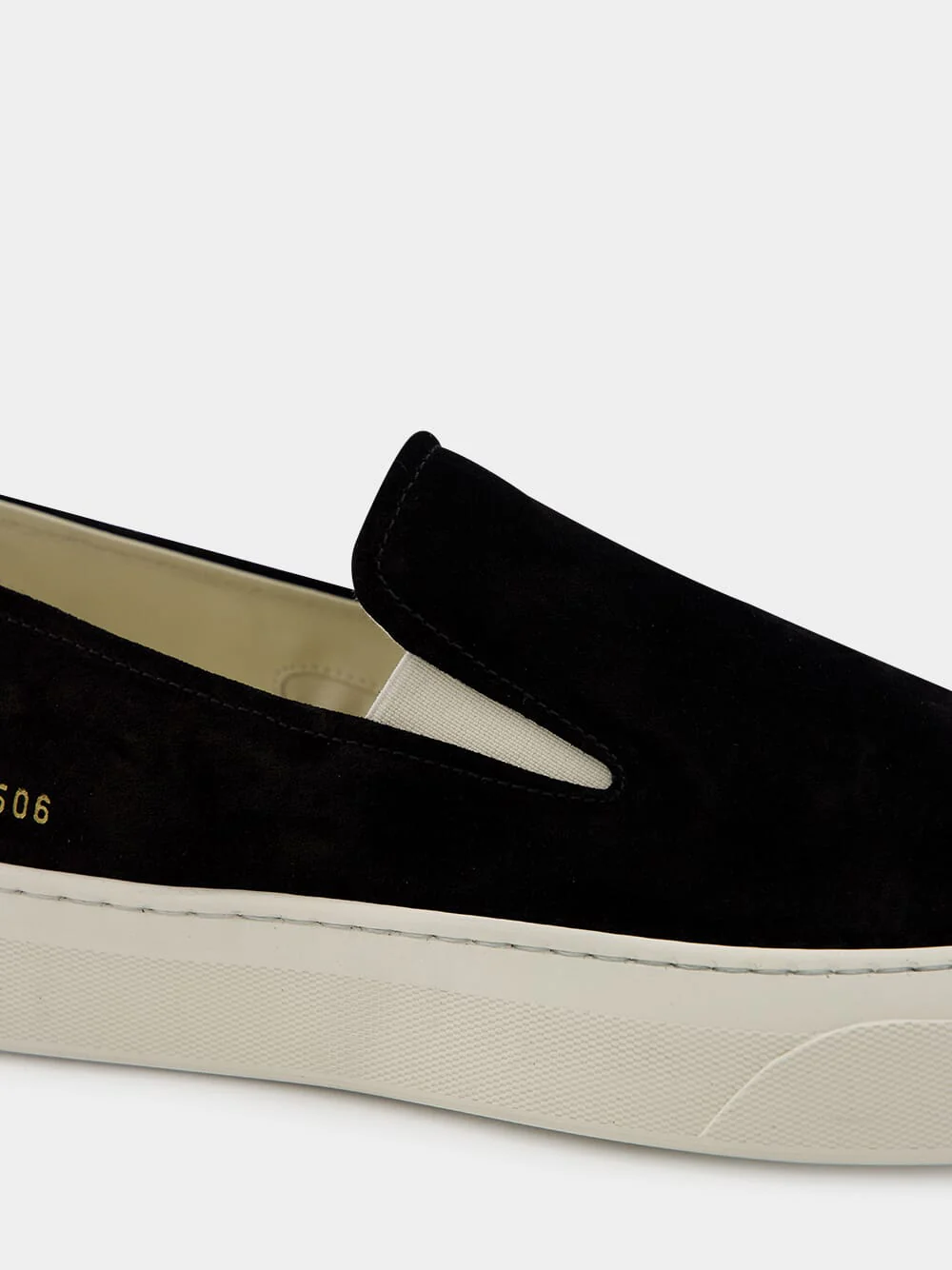 Black Suede Slip-On Sneakers - Image 7