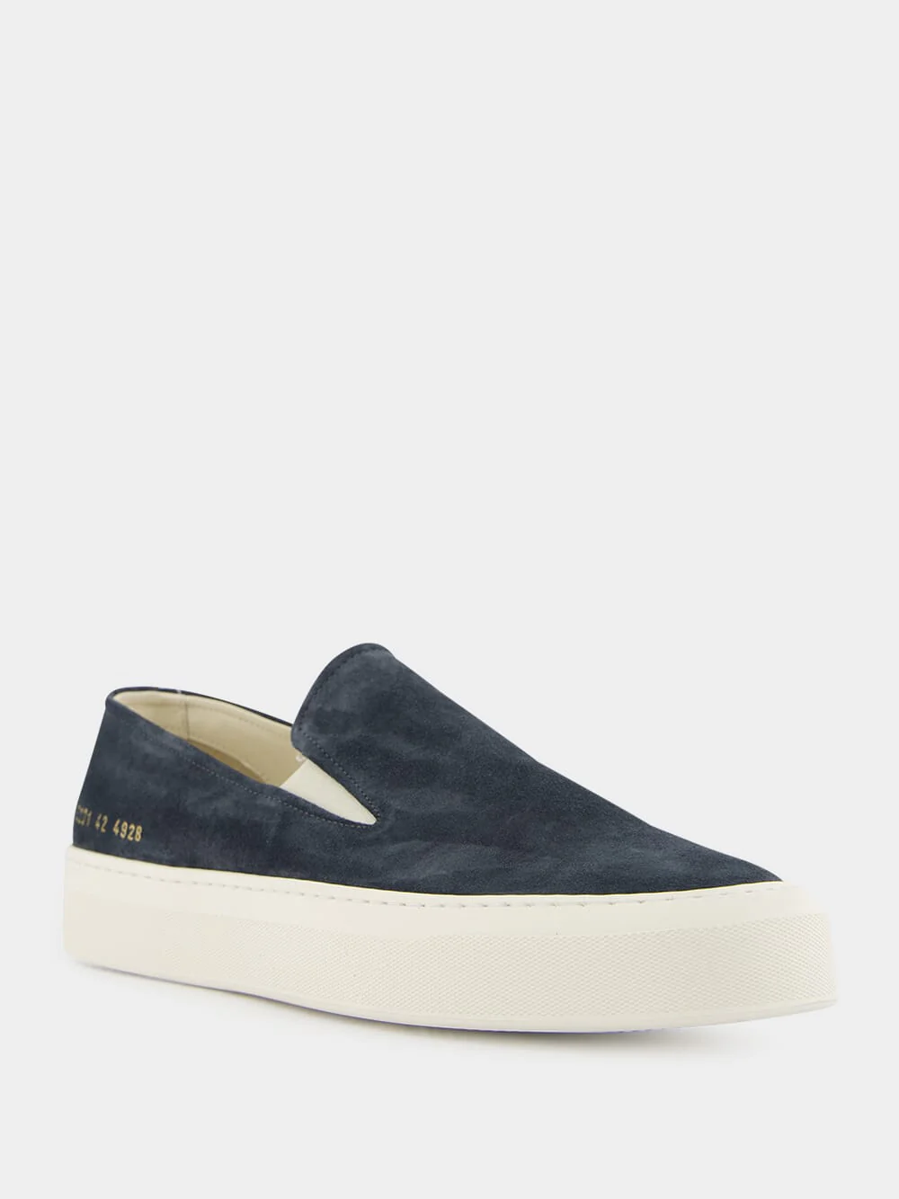Dark Blue Suede Slip-On Sneakers - Image 2
