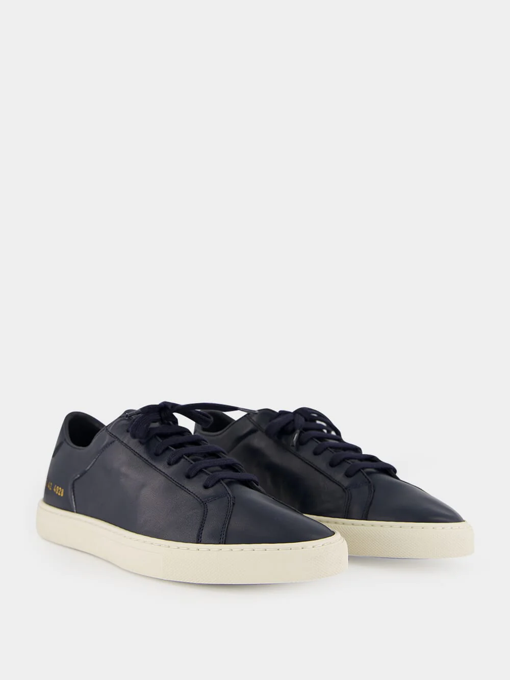 Navy Blue Achilles Slim Premium Leather Sneakers - Image 3