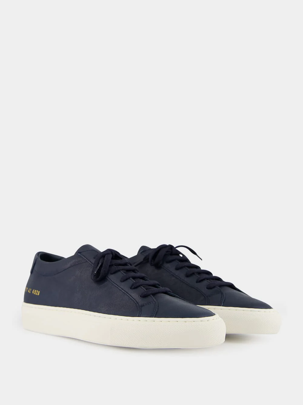 Navy Blue Summer Achilles Leather Sneakers - Image 3