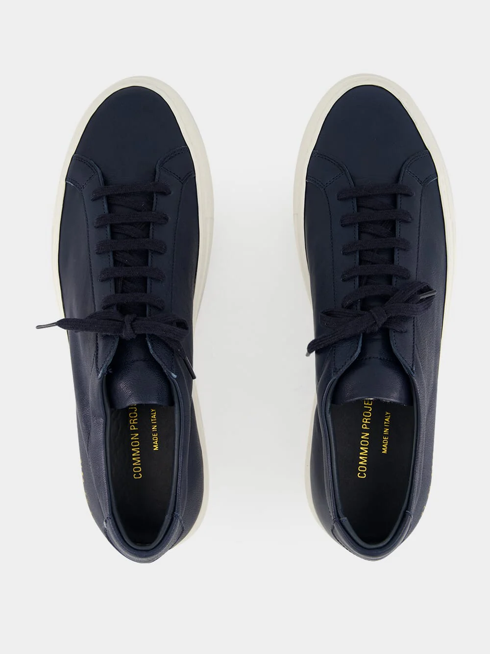 Navy Blue Summer Achilles Leather Sneakers - Image 4