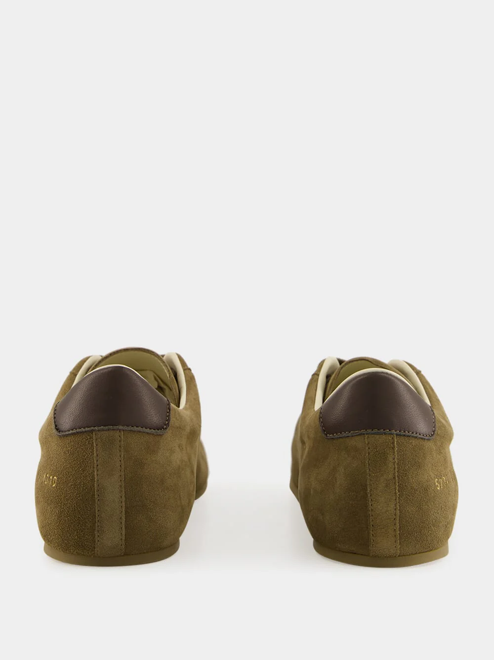 Olive Green Suede Low-Top Sneakers - Image 5