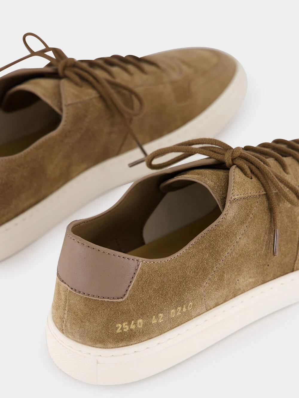 Taupe BBall Slim Deconstructed Suede Sneakers - Image 6