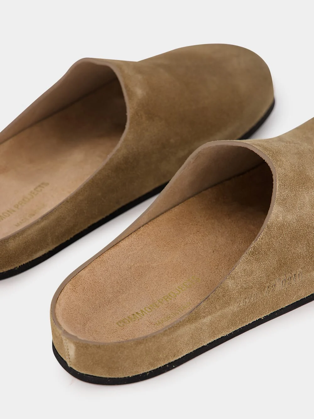 Taupe Suede Clogs - Image 6